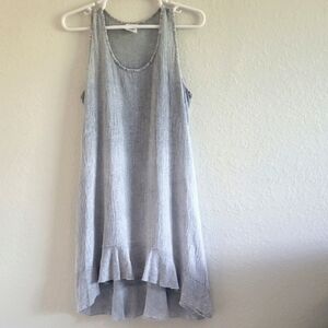 Mr boho Gray Asymmetrical Midi High-Low Sundress. Sz. XL. Lagenlook. Like New.